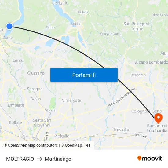 MOLTRASIO to Martinengo map
