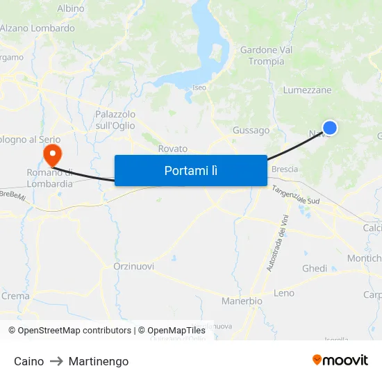 Caino to Martinengo map