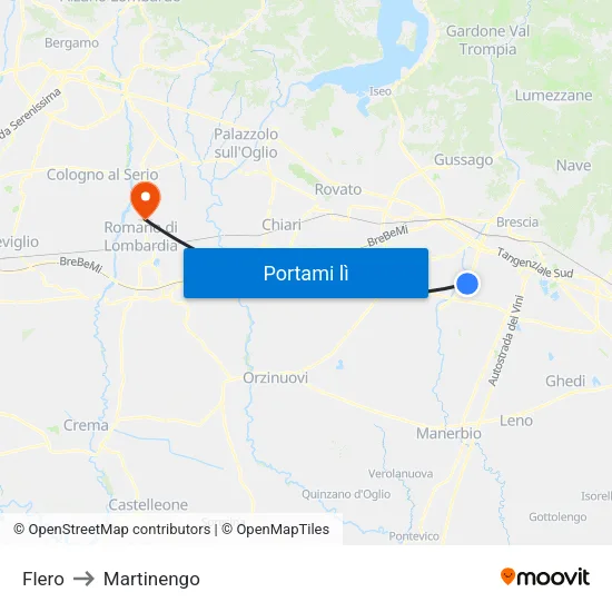 Flero to Martinengo map