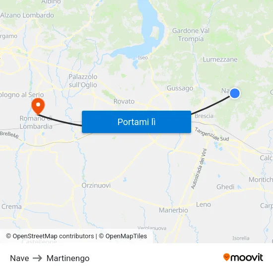 Nave to Martinengo map
