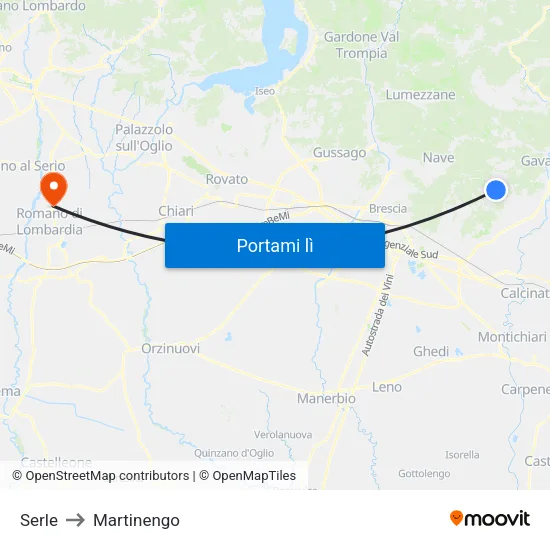 Serle to Martinengo map