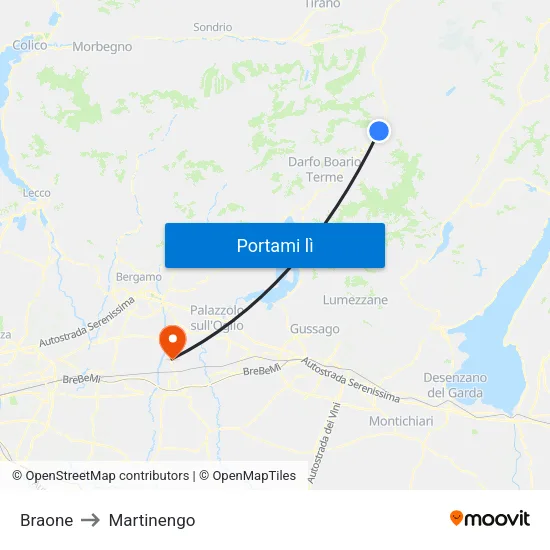 Braone to Martinengo map