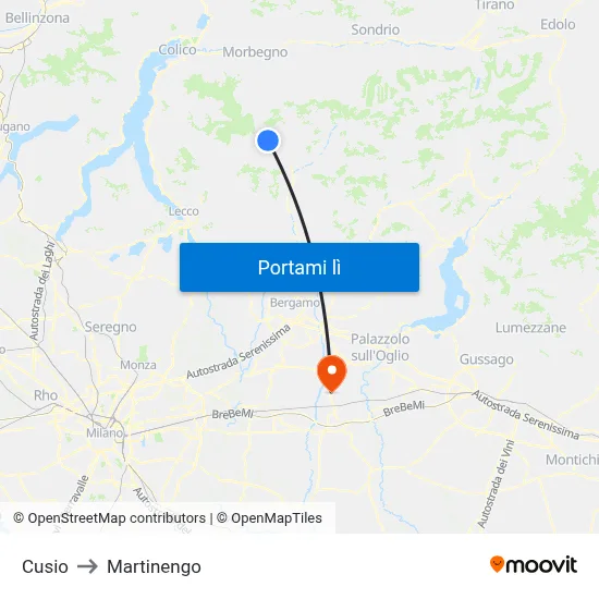 Cusio to Martinengo map