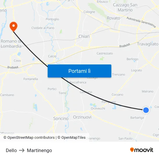 Dello to Martinengo map
