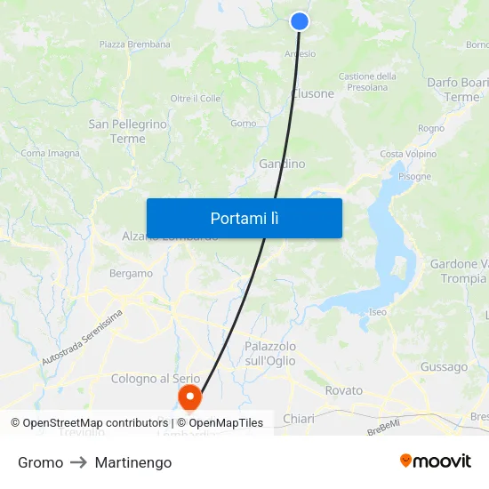 Gromo to Martinengo map