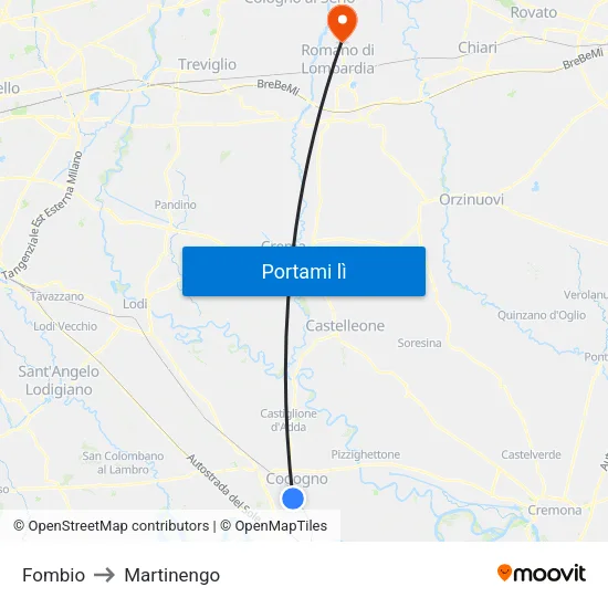Fombio to Martinengo map
