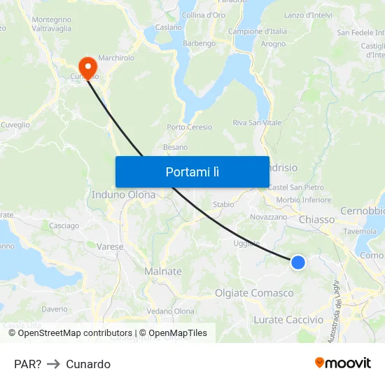 PAR? to Cunardo map