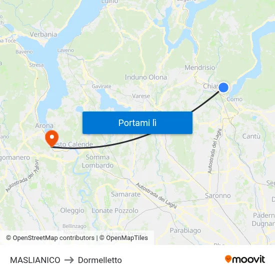 MASLIANICO to Dormelletto map