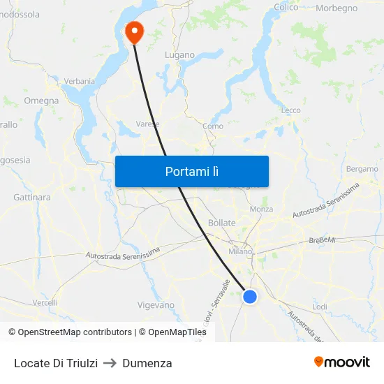 Locate Di Triulzi to Dumenza map