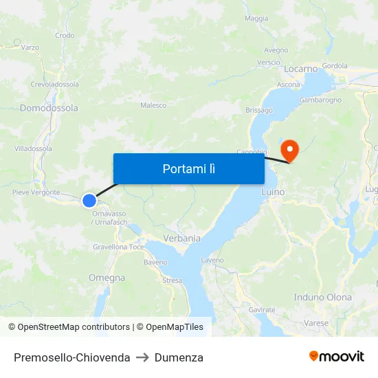 Premosello-Chiovenda to Dumenza map