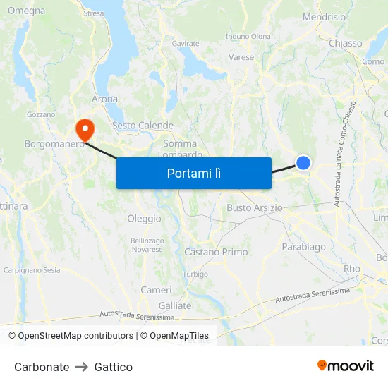 Carbonate to Gattico map