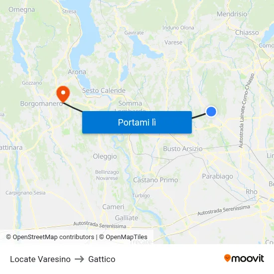 Locate Varesino to Gattico map