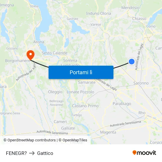 FENEGR? to Gattico map