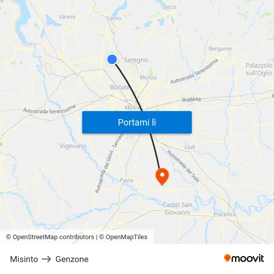 Misinto to Genzone map