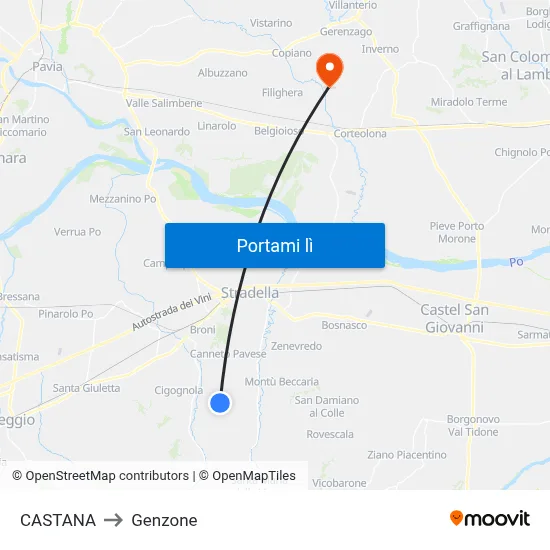 CASTANA to Genzone map