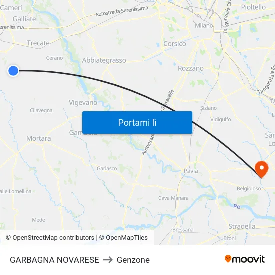 GARBAGNA NOVARESE to Genzone map