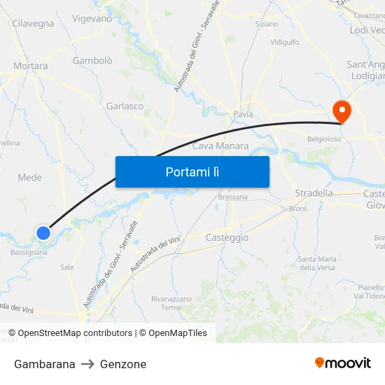 Gambarana to Genzone map