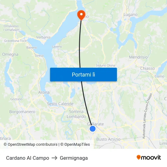 Cardano Al Campo to Germignaga map