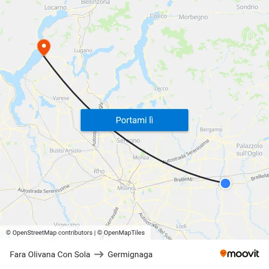 Fara Olivana Con Sola to Germignaga map