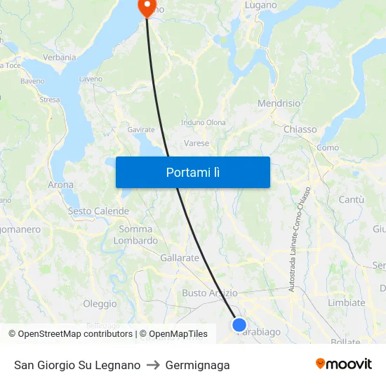 San Giorgio Su Legnano to Germignaga map