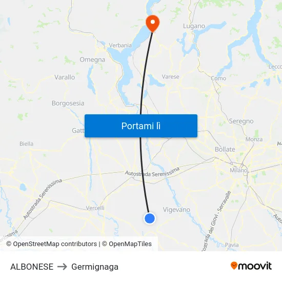 ALBONESE to Germignaga map