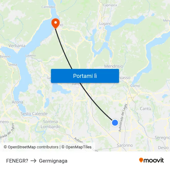 FENEGR? to Germignaga map