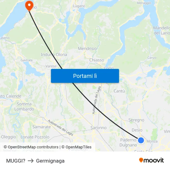 MUGGI? to Germignaga map