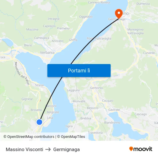 Massino Visconti to Germignaga map