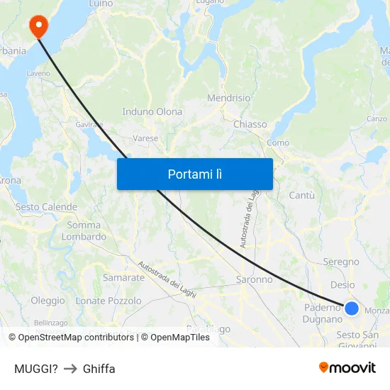 MUGGI? to Ghiffa map