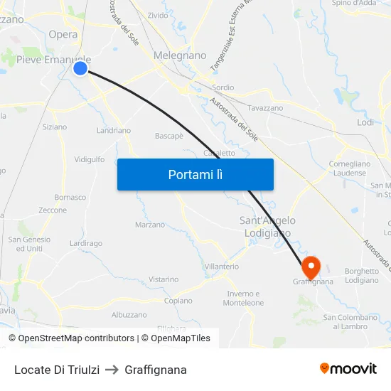 Locate Di Triulzi to Graffignana map