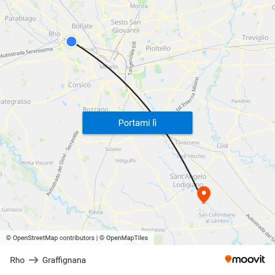 Rho to Graffignana map