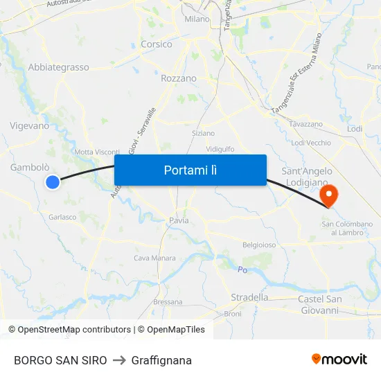 BORGO SAN SIRO to Graffignana map
