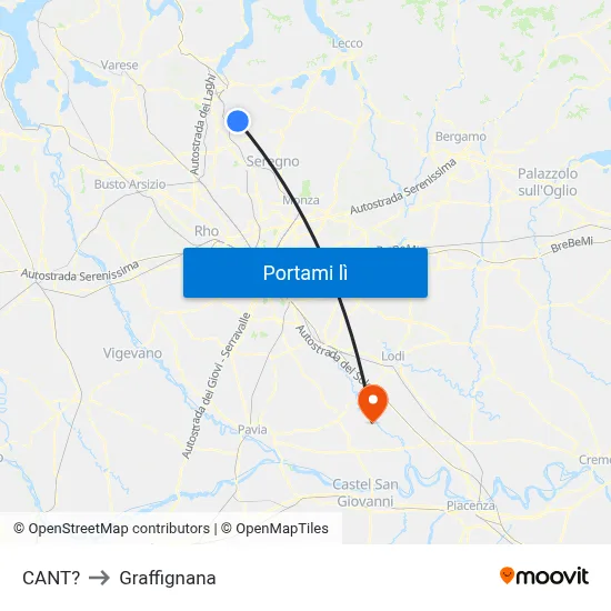 CANT? to Graffignana map