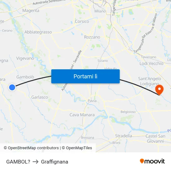 GAMBOL? to Graffignana map