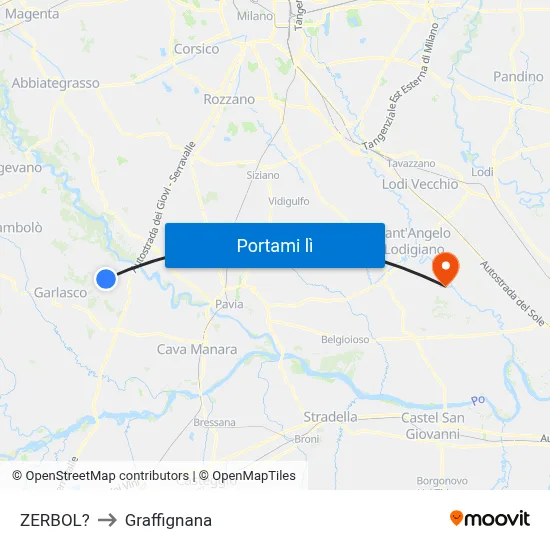 ZERBOL? to Graffignana map
