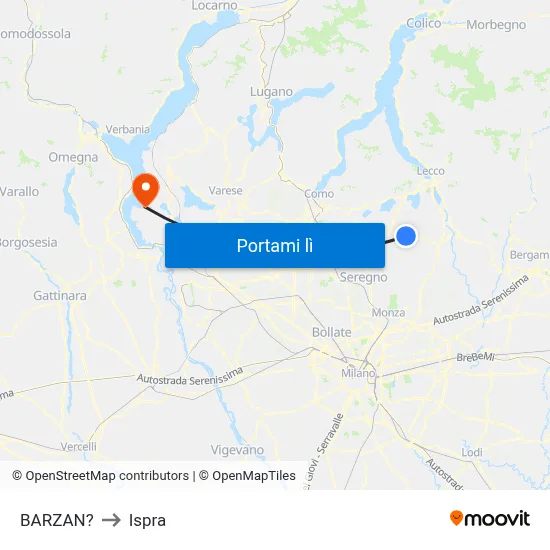 BARZAN? to Ispra map