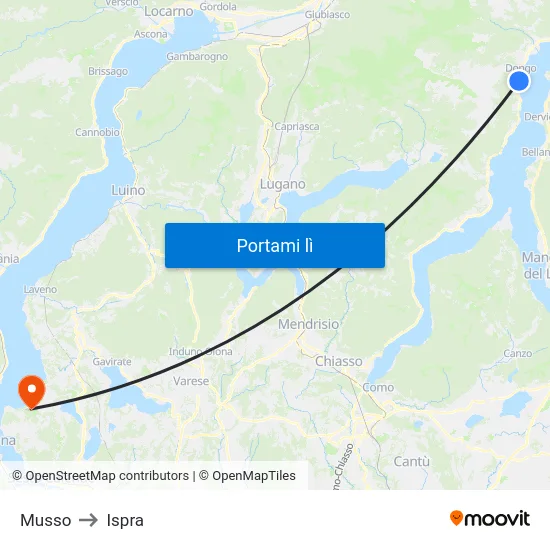 Musso to Ispra map