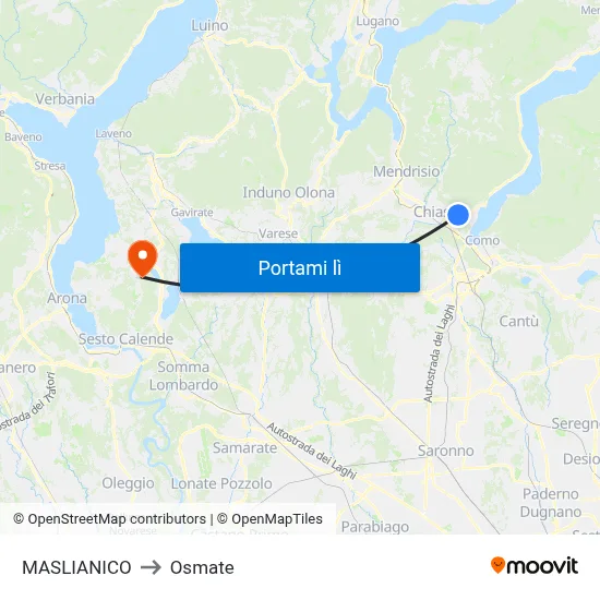 MASLIANICO to Osmate map