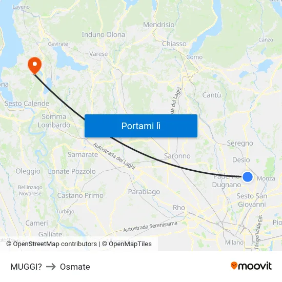 MUGGI? to Osmate map