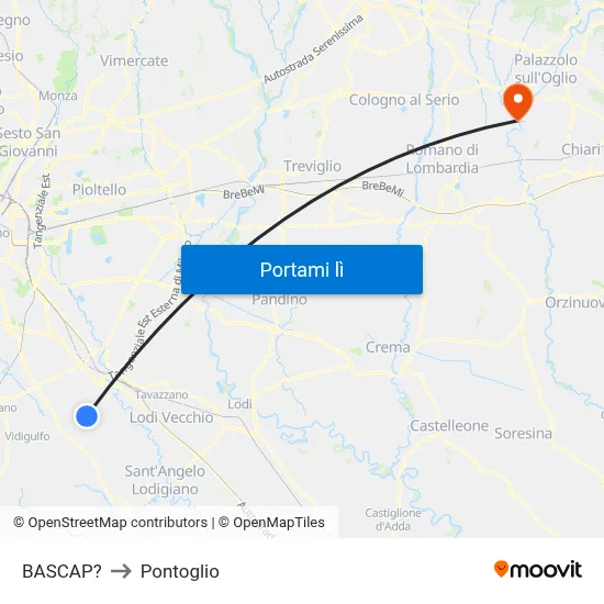 BASCAP? to Pontoglio map
