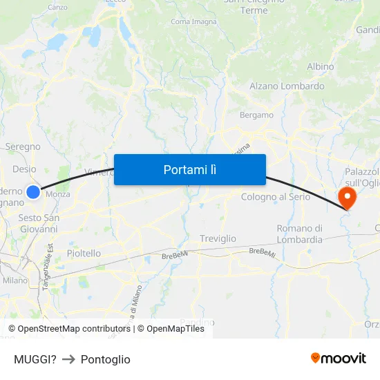 MUGGI? to Pontoglio map