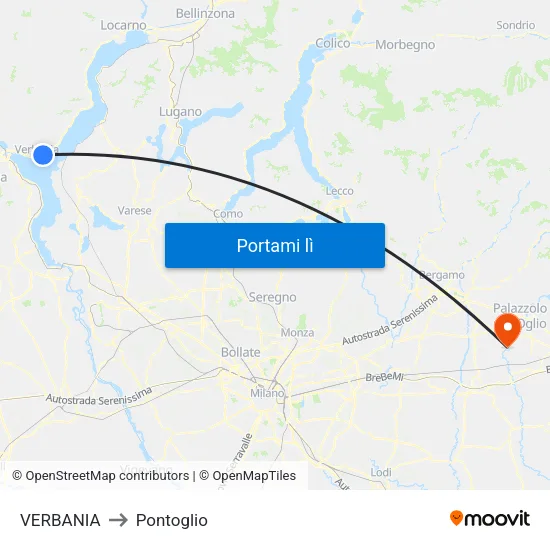 VERBANIA to Pontoglio map