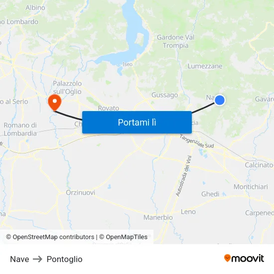 Nave to Pontoglio map