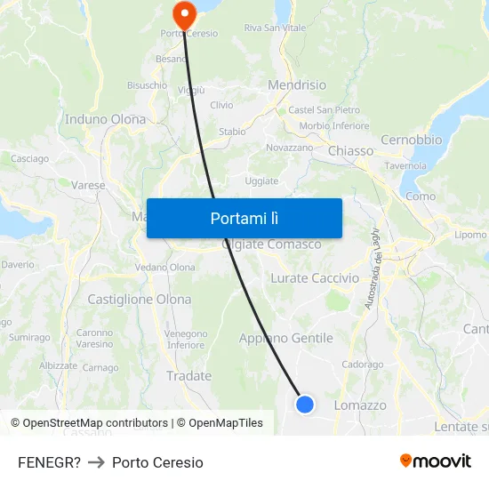 FENEGR? to Porto Ceresio map