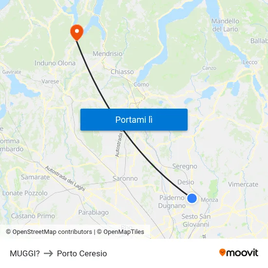 MUGGI? to Porto Ceresio map