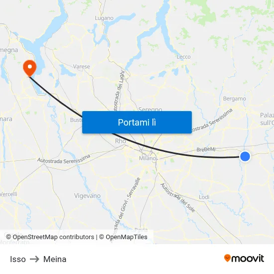 Isso to Meina map