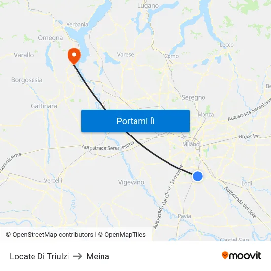 Locate Di Triulzi to Meina map