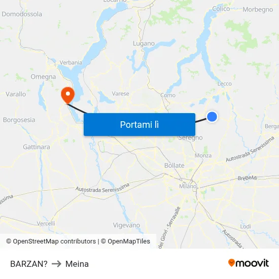 BARZAN? to Meina map