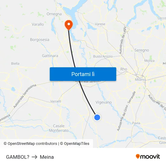 GAMBOL? to Meina map