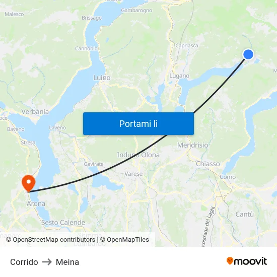 Corrido to Meina map